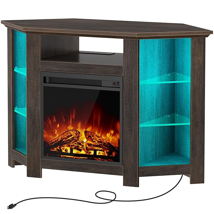 Buy Seventable Fireplace Corner TV Stand for TVs up to 55 Inches, 47