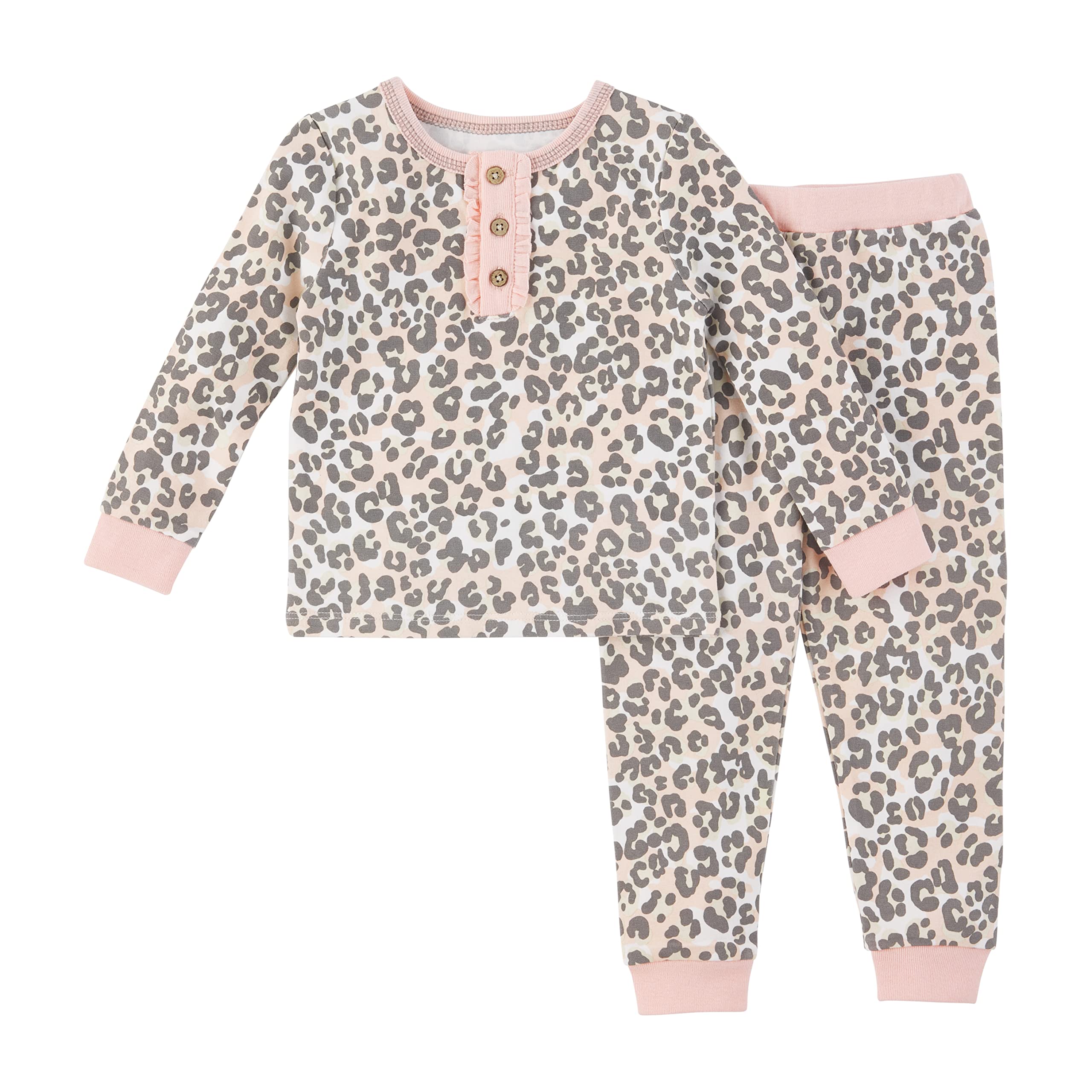 Mud PieBaby Girls' Leopard Pajama Set