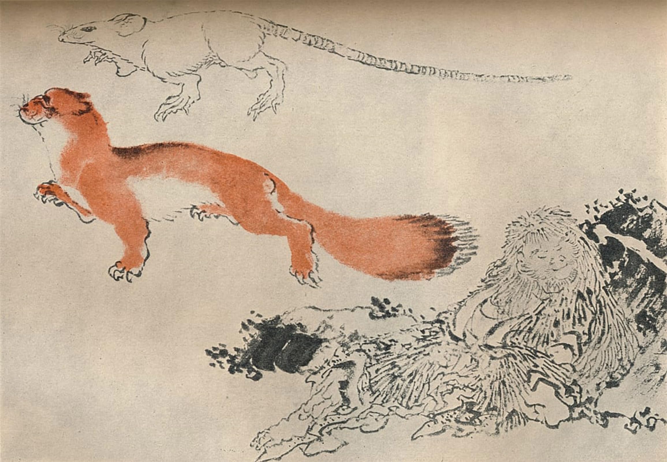 POSTERIIk Famous Animal Posters Vintage Picture Drawing by Hokusai by Katsushika Hokusai Modern Wall Decor for Home Decor 60x90cm