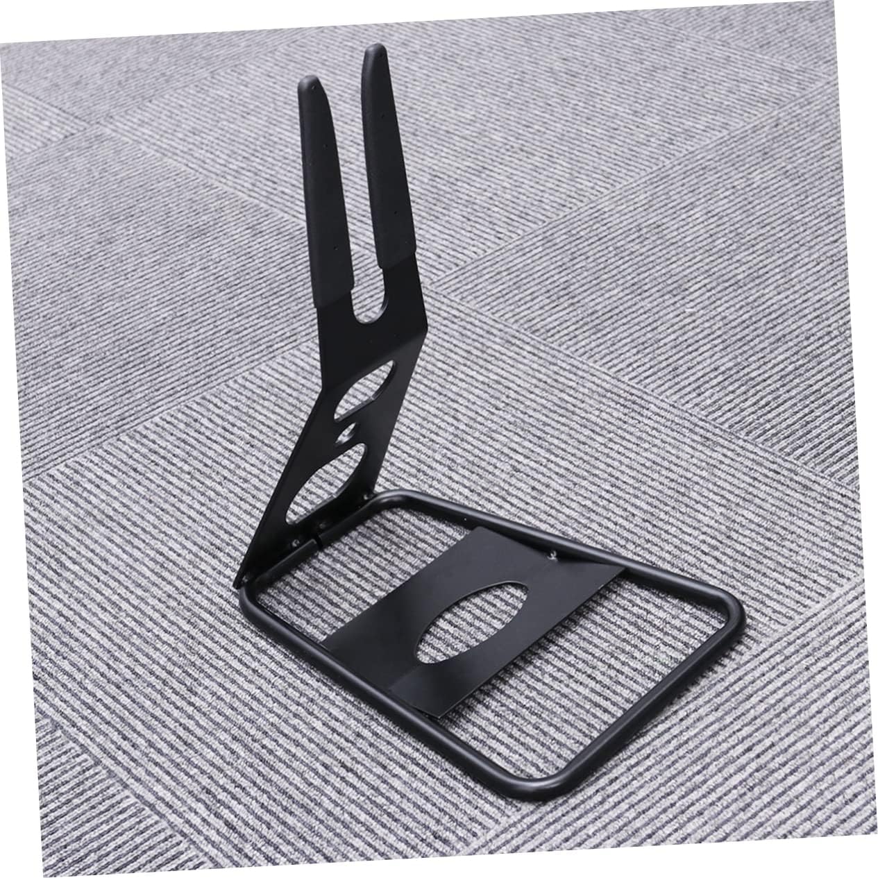 Garneck Mountain Bike Parking Rack Stand Portable Metal Floor Display Stand for Cycling Repair Adjustable Height Black Color for Home and Garage Storage