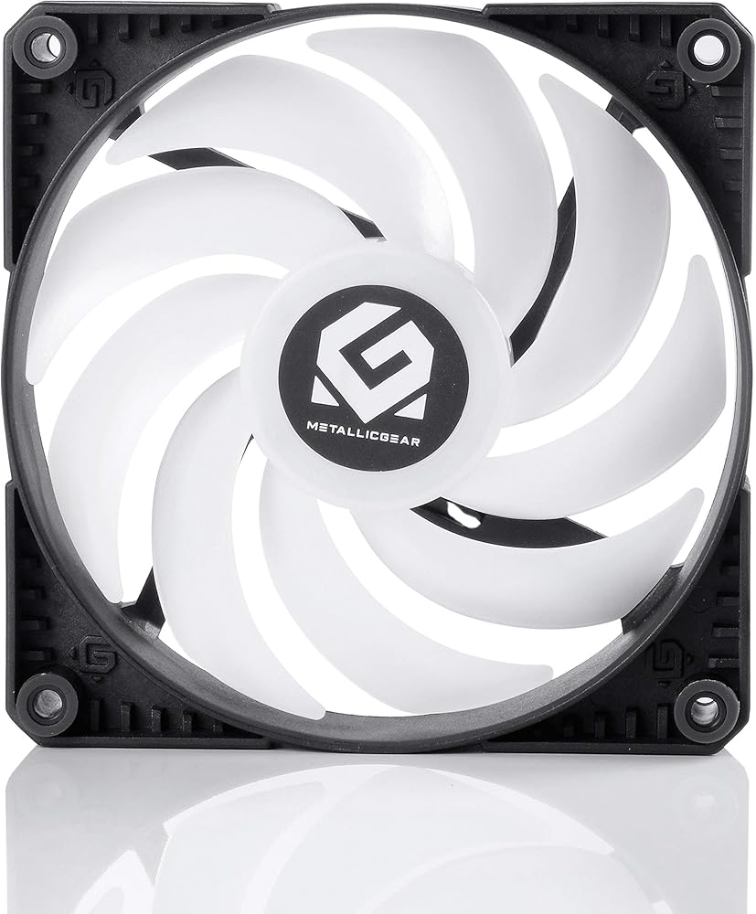 Metallicgear Skiron MG-F120 D-RGB -120mm Fan, PWM, High Airflow Nine Blade Design, Rubber Dampening Washers, Addressable RGB thumbnail 2