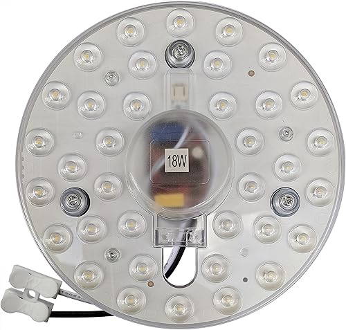 Zhairdalstar Kit de reequipamiento LED de 18 W, motor de luz para ventilador de techo empotrado, panel de repuesto PCB, luz natural de 5000 K (1