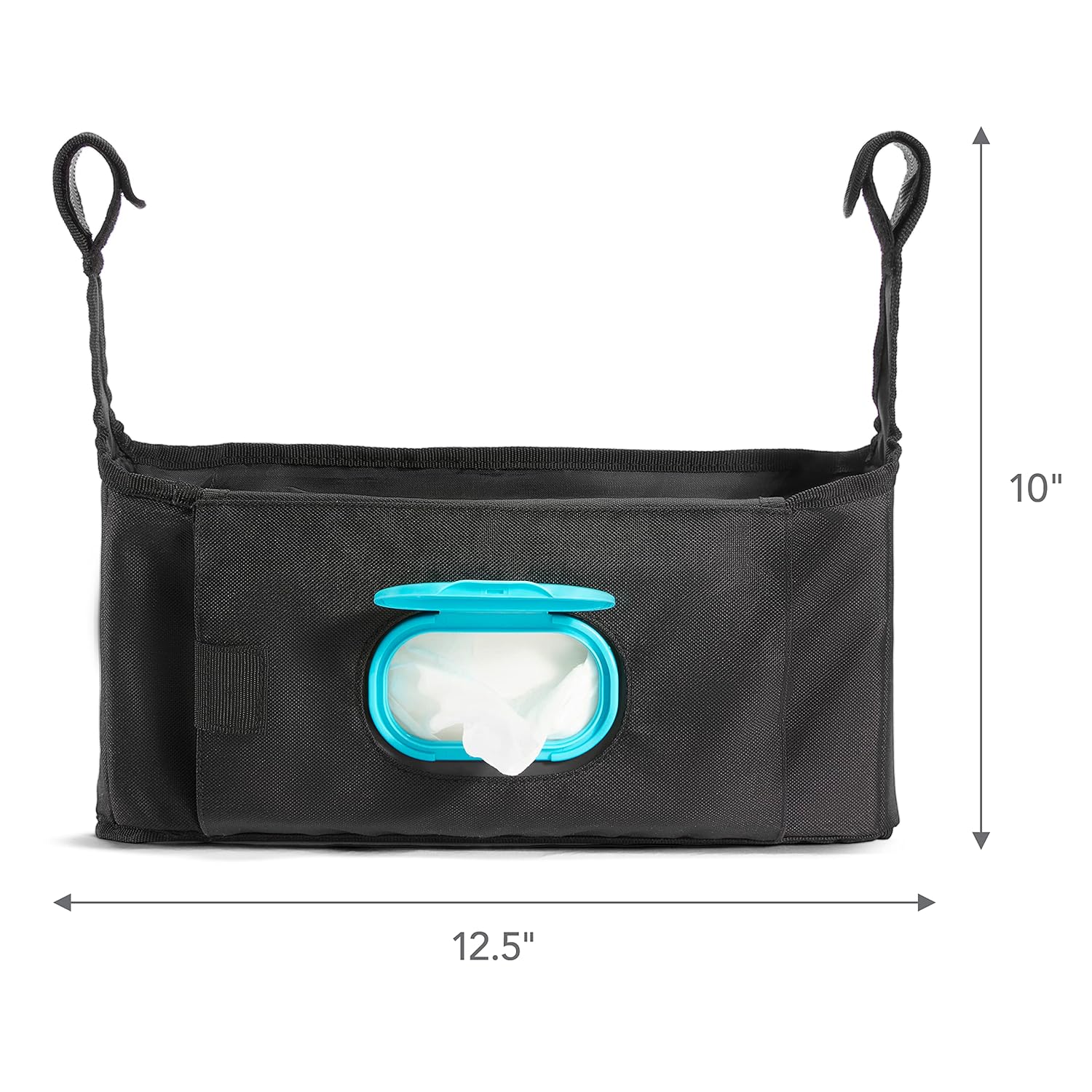 Munchkin Sparrow Ultra Compact Lightweight Travel Stroller for Babies & Toddlers and Stroller Organizer Bag, Black