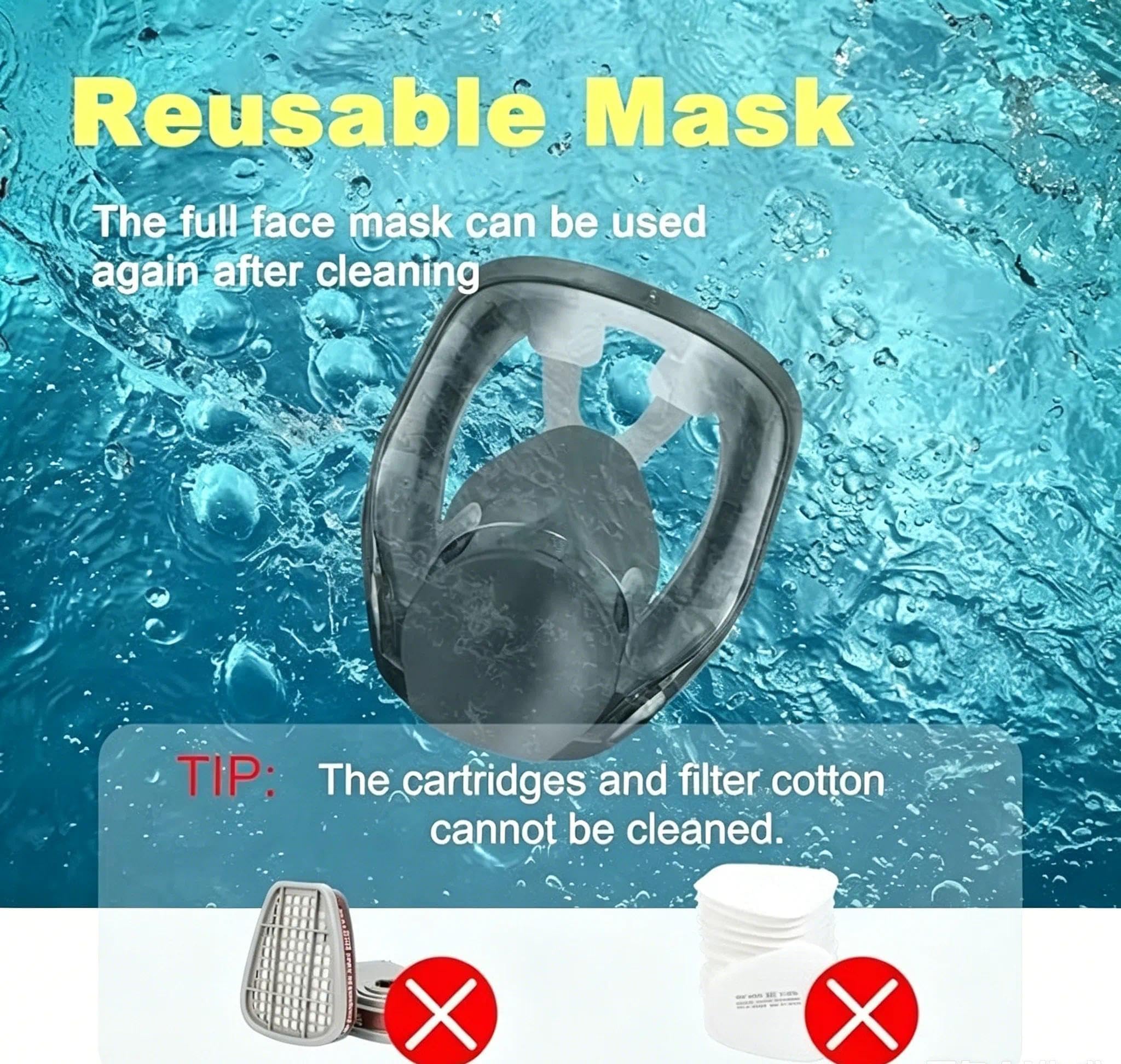 Maschera integrale riutilizzabile con filtro 6001