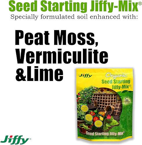 Miniatura 8 de Jiffy Mezcla de tierra de inicio de semillas naturales y orgánicas, 10 cuartos de galón, paquete de 2