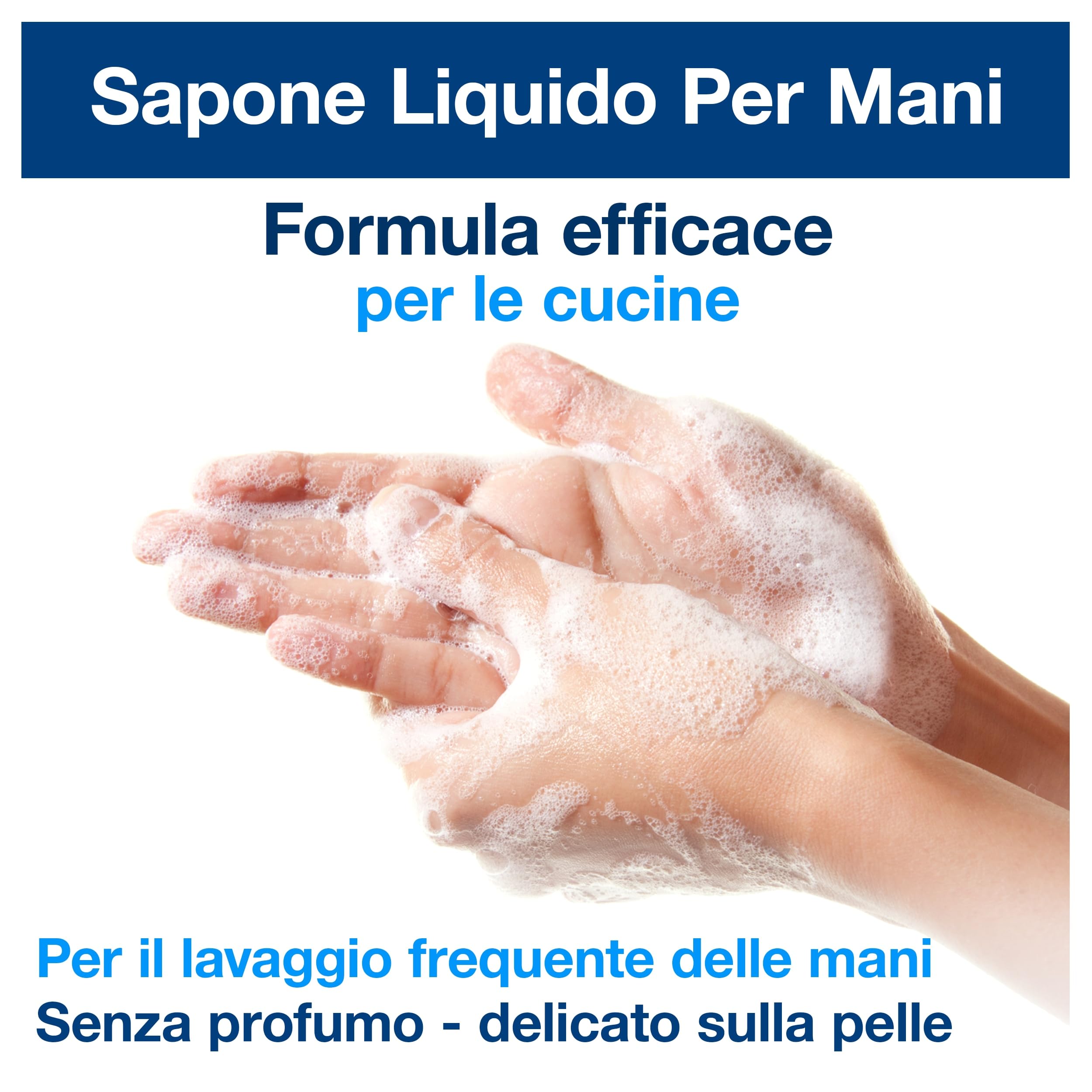 Tork Sapone Liquido per mani senza profumazione, S1/S11, azione sgrassante, 6 confezioni da 1000 ml, 420810
