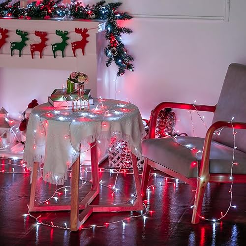 Miniatura 279 de JMEXSUSS Tira de luces de Navidad multicolor de 163 pies con 500 luces LED para exteriores, resistente al agua, alambre transparente, luces Varios