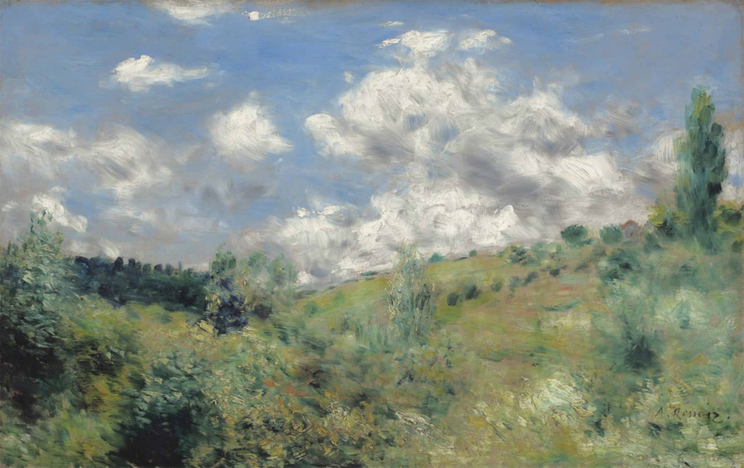 SERENDIPITP Vintage Wall Art Canvas Nordic Poster Canvas Print Picture the Gust of Wind by Pierre Auguste Renoir Wall Art Poster for Home Decor 60x90cm