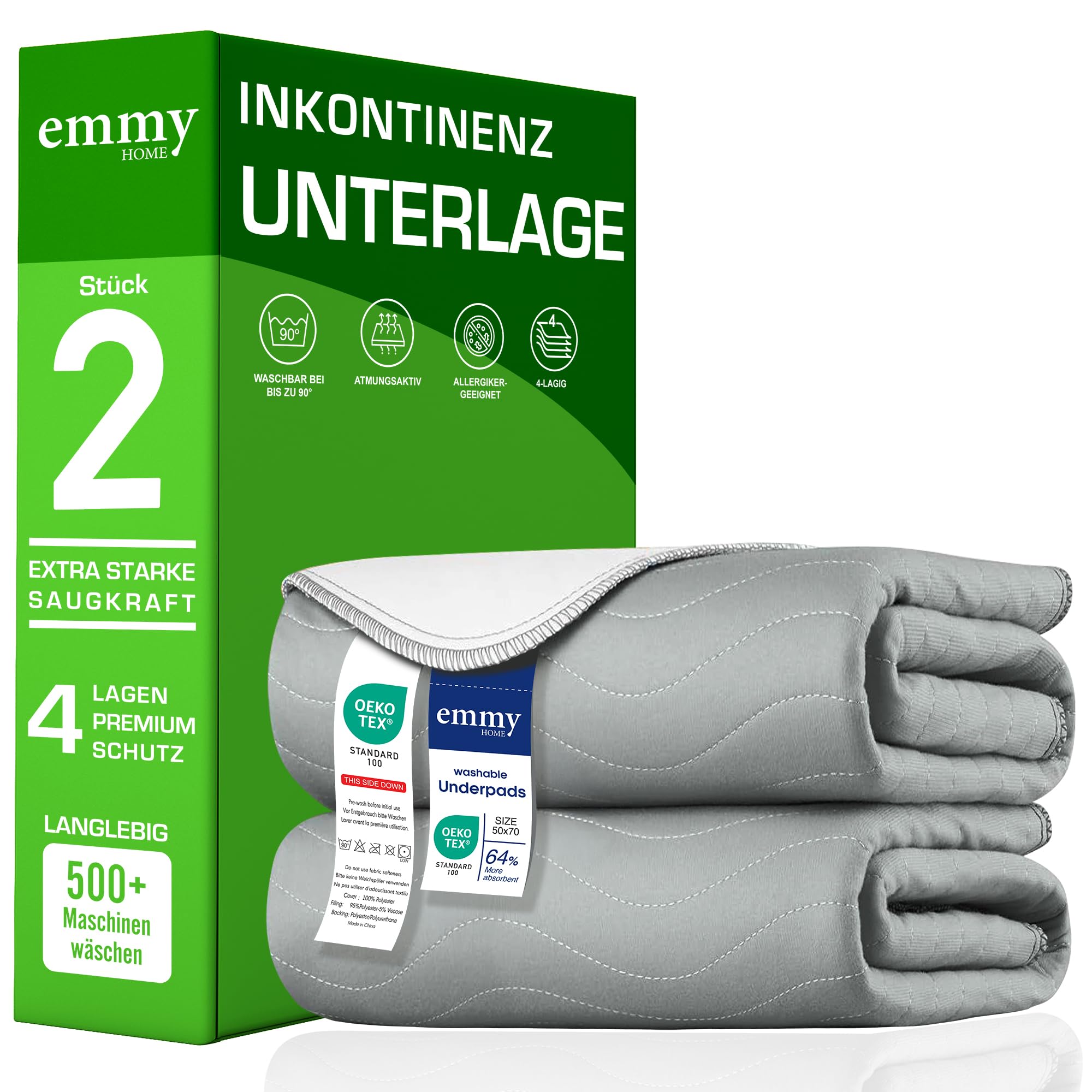 Emmy Home Baby Matratzenschutz – wasserdichte Waschbare Inkontinenzauflage für Babys und Kinder