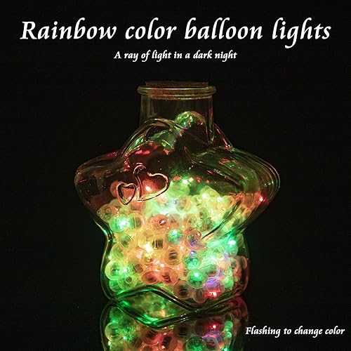Miniatura 2 de chzk 100 luces flash de colores para globos, mini luces LED, redondas, largas en espera, bola de tiempo, farol de papel, globos para fiesta de