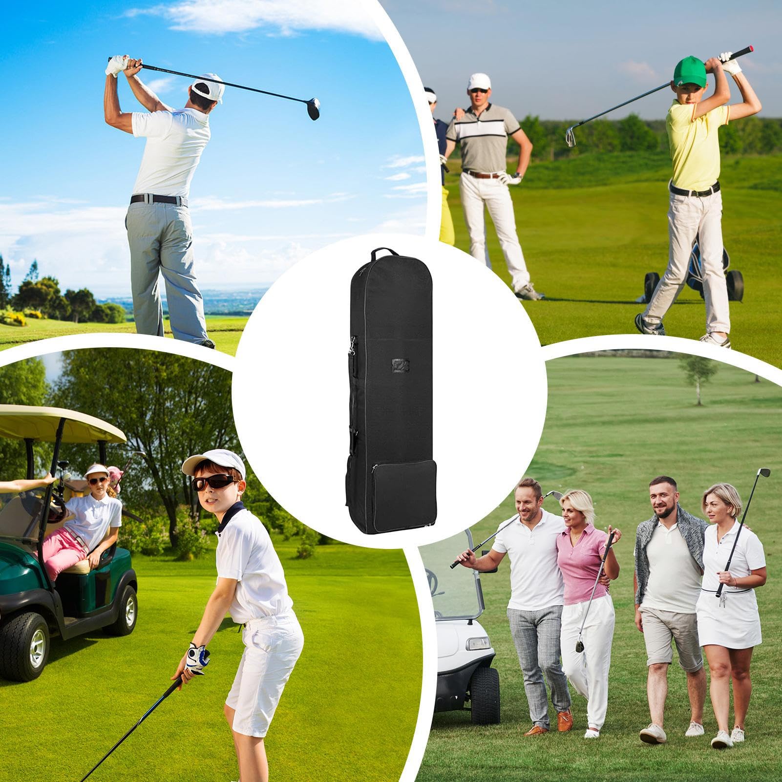 Reise-Golftaschen Tragbarer Golfzubehör | Großes Fassungsvermögen Sporttasche Mit Rädern Für Reisen Camping Fitness Rucksackreisen Wandern