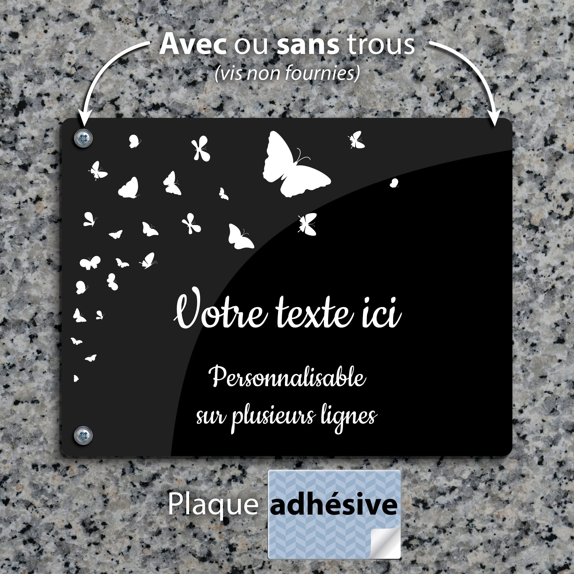 Plaque Décorative En Aluminium 30x20 Cm – Personnalisable Avec Votre Texte – Alu Brossé, Facile à Percer