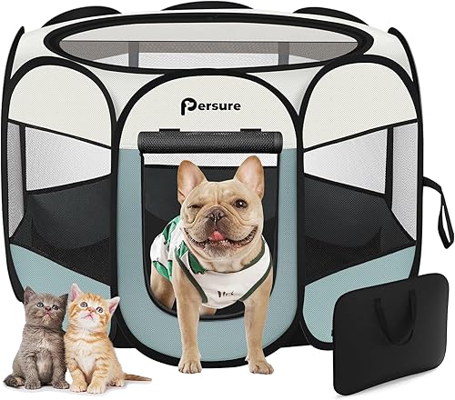 Miniatura 10 de Corralito para perros y gatos para interiores y exteriores, para cachorros, mascotas, gatos, viajes y recuperación después de la cirugía, jaula de