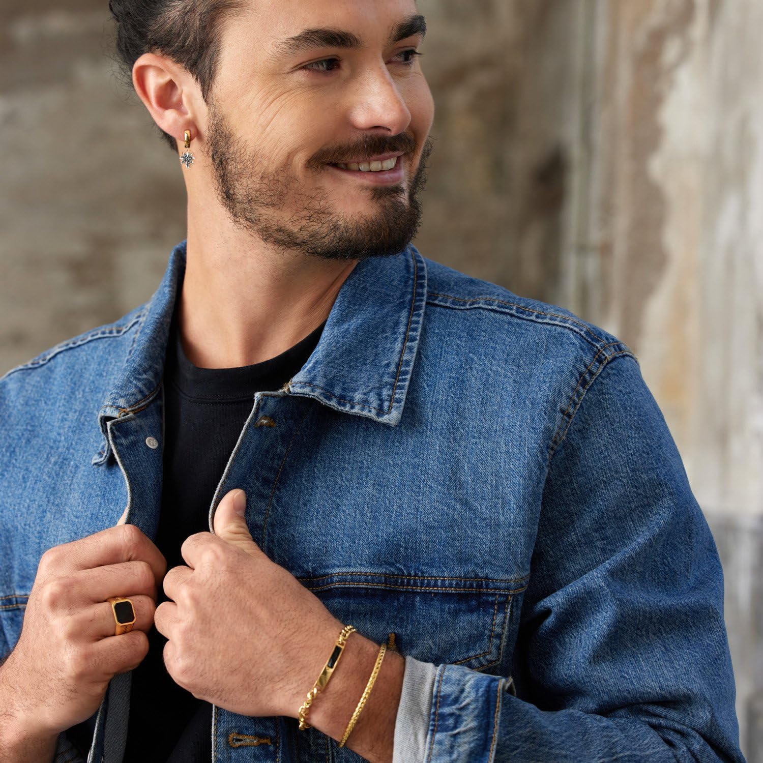 Lucardi - Herren Plattierter Ring | Schmuck - Geschenk Gold