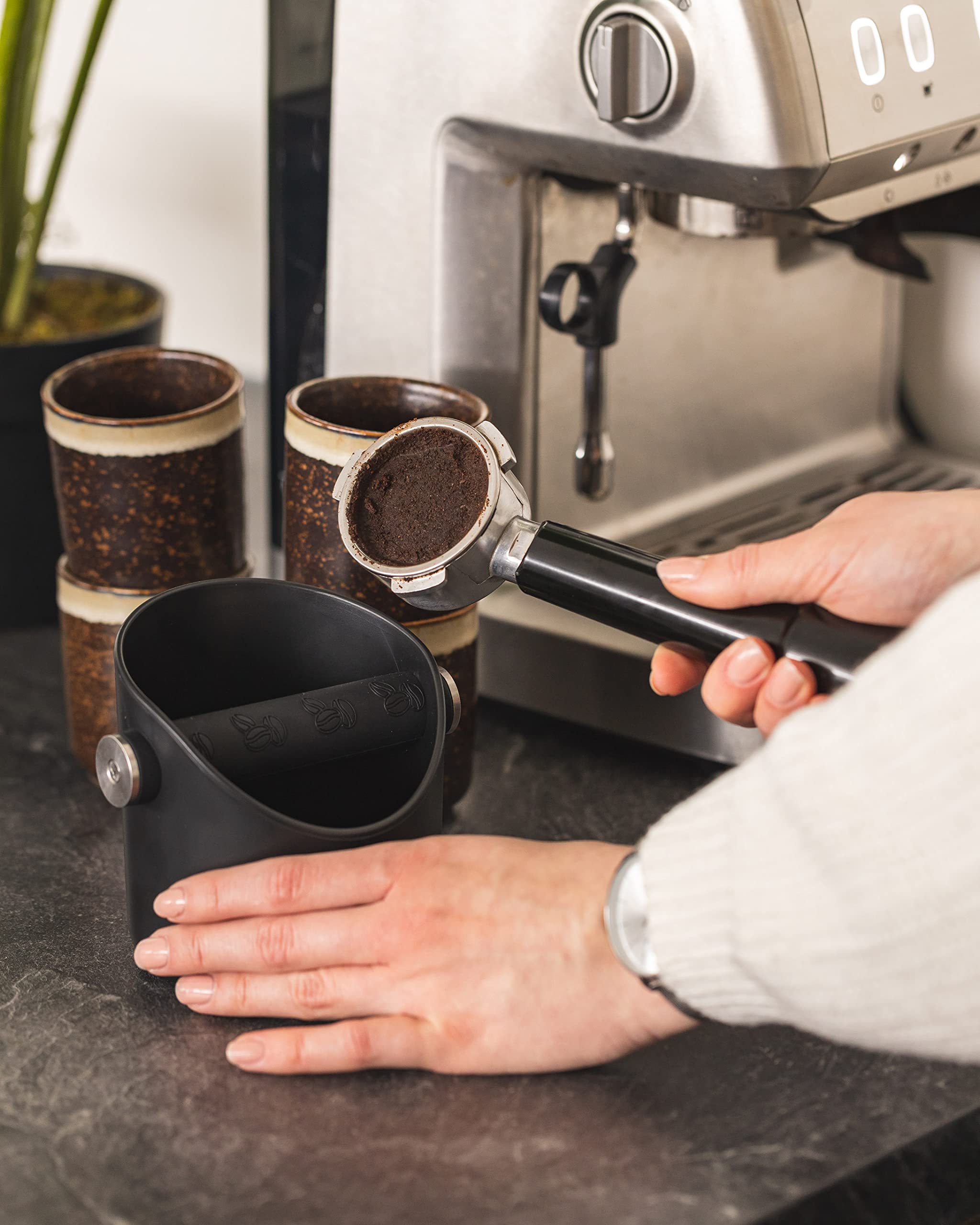 Uitklopbak Solis Perfetta Coffee Knock-Box Black | Kookexpert