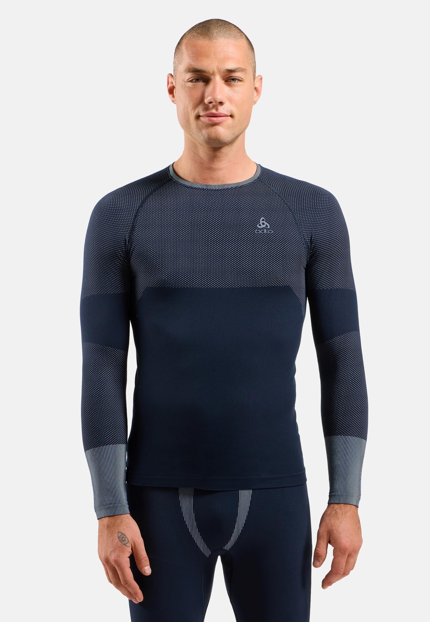 Odlo Herren Thermounterwäsche-Set Fundamentals Performance Warm, Shirt & Hose, Winter-Baselayer, Funktionsunterwäsche HEIQ-Mint