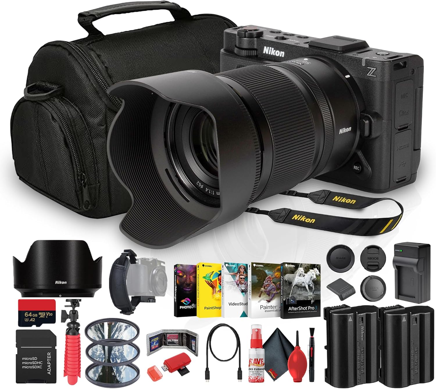 Nikon ZR 6K Cinema Camera with 50mm f/1.4 Lens Kit | 6K60 RAW, 15+ Stops DR, 7.5-Stop IBIS, Dual-Base ISO & Advanced AF | for Film & Creative Production + 64GB Card + Battery + Bag + More