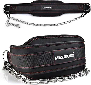 Dip belt With 37-40" Chain, 550lbs - 650lbs Weight Capacity, Weightlifting Belt for Dips and Pullups