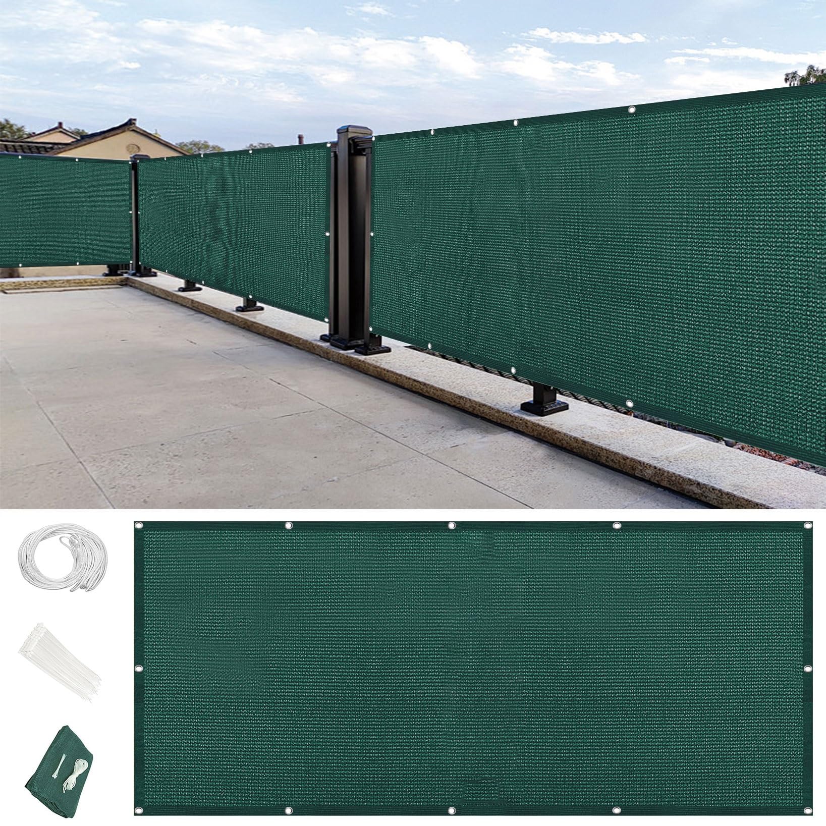 Protection contre les UV pour balustrade de jardin et terrasse occultante et robuste