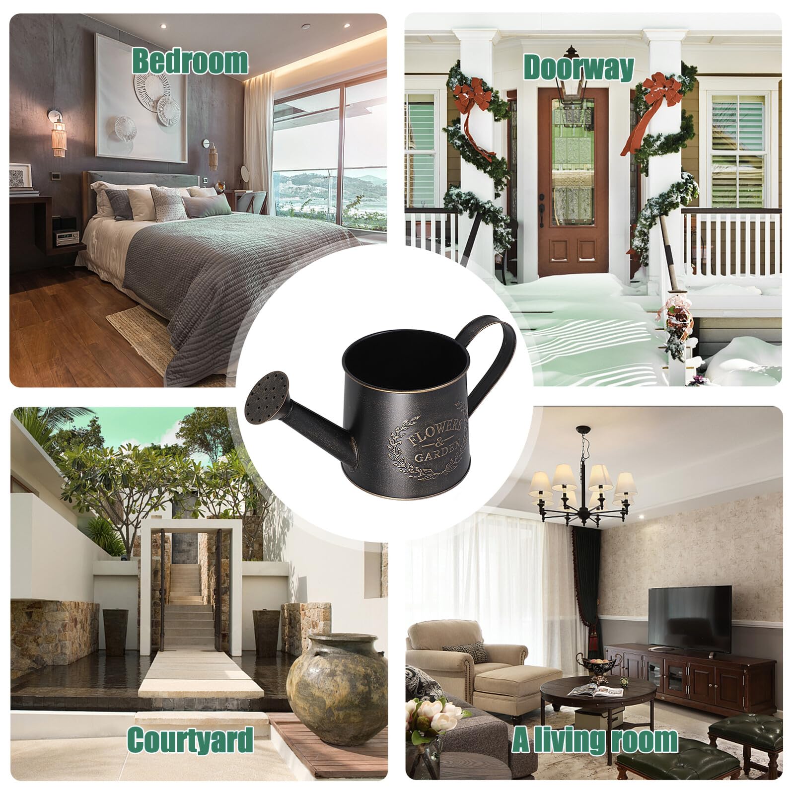 HANABASS 4 Pezzi Annaffiatoio in con Beccuccio Annaffiatoio per Piante da ed Esterno Secchio Decorativo Resistente per Vasi Bonsai e Impugnatura Ergonomica e per