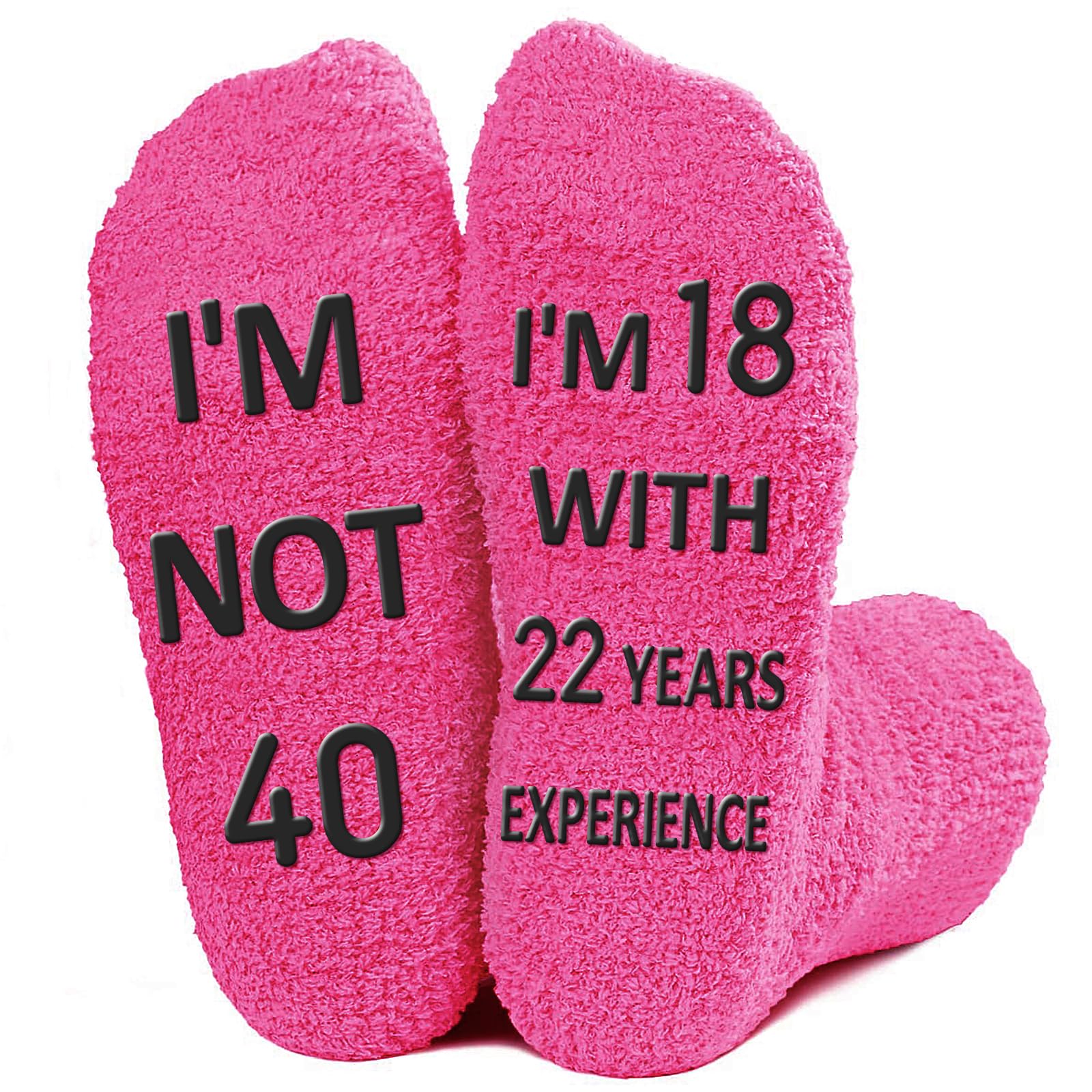 Obidodi Birthday Gifts for Women, Funny Socks Present Gifts for Mum, Wife, Daughter, Friend, Pink (PINK-40)