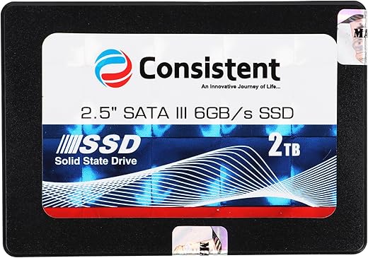 Consistent 2.5″ 2TB SSD with SATA III Interface, 6Gb/s | Read/Write Speeda Upto – 600/500 MB/s | Quad Channel Controller Compatible with PC and…