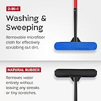 Vista 2 de Tyroler - Escobilla profesional de ventana para el hogar, escobilla de 12 a 80 pulgadas de largo para limpieza de ventanas, kit de limpieza