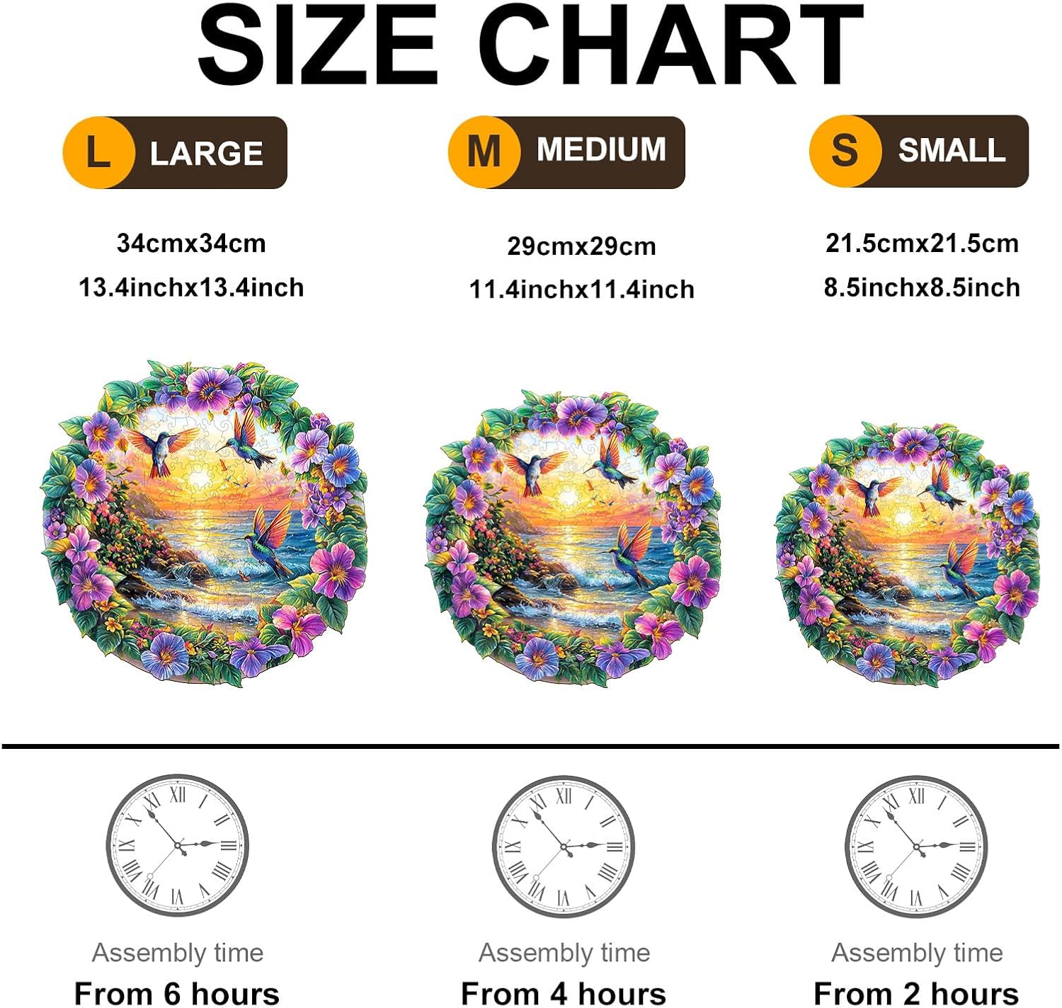 Wood Puzzles for Adults - Beach Sunset Wooden Jigsaw Puzzles - Unique Animal Shape Wooden Puzzles for Adults - Spring Gifts Puzzle for Lovers, Family (11.4 * 11.3in-200 Pieces)