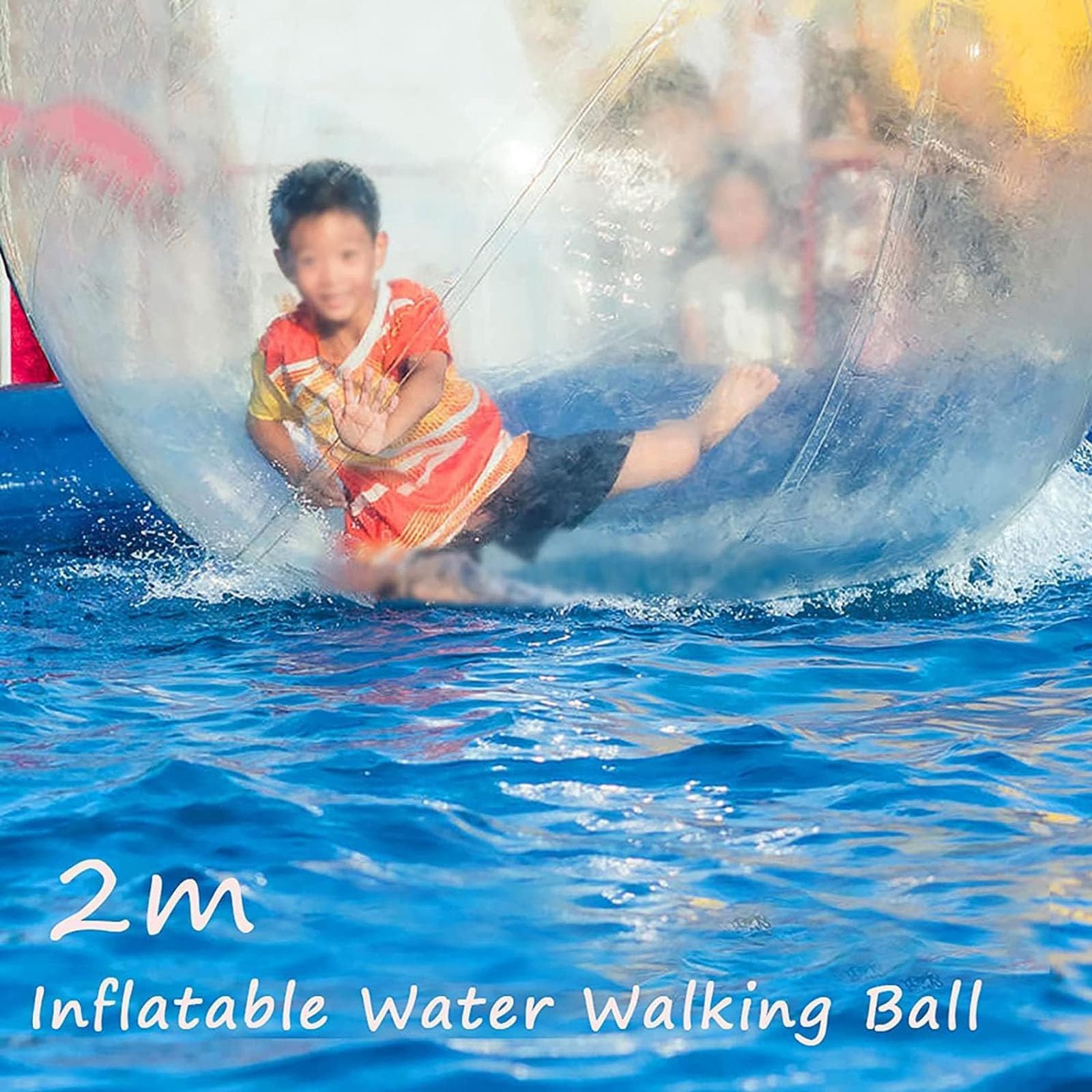Bola inflable para caminar en el agua, para piscina, lago, playa, bola de burbujas transparente con cremallera para niños y adultos, diversión de verano