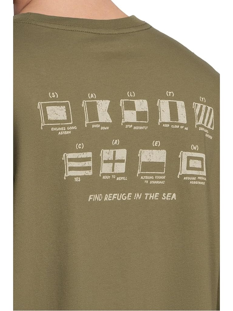 Olive Salty Crew Call Sign Long Sleeve Tee