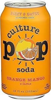 Culture Pop Soda Orange Mango & Lime Probiotic Soda, 12 FZ
