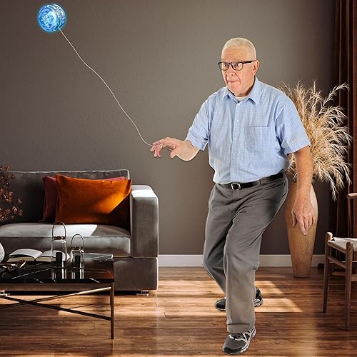 Miniatura 5 de Bola de respuesta con 32 luces LED, nivel principiante, bola YoYo de plástico con rodamientos de retorno automático para regalos de fiesta de