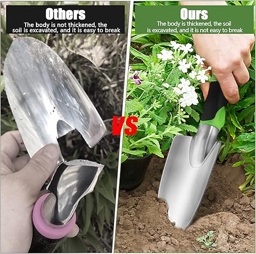 Miniatura 4 de Herramientas de jardinería, juego de herramientas de jardín de 9 piezas, juego de herramientas de mano de aluminio para jardín, kit de herramientas