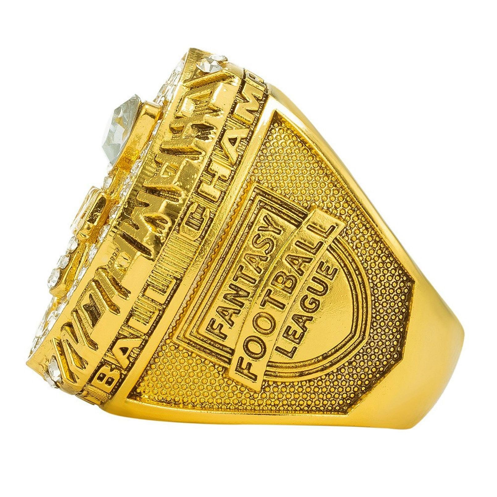 Anillos de fútbol de fantasía Coleccionables del Día del Padre Regalo for fanáticos (Blanc,10)