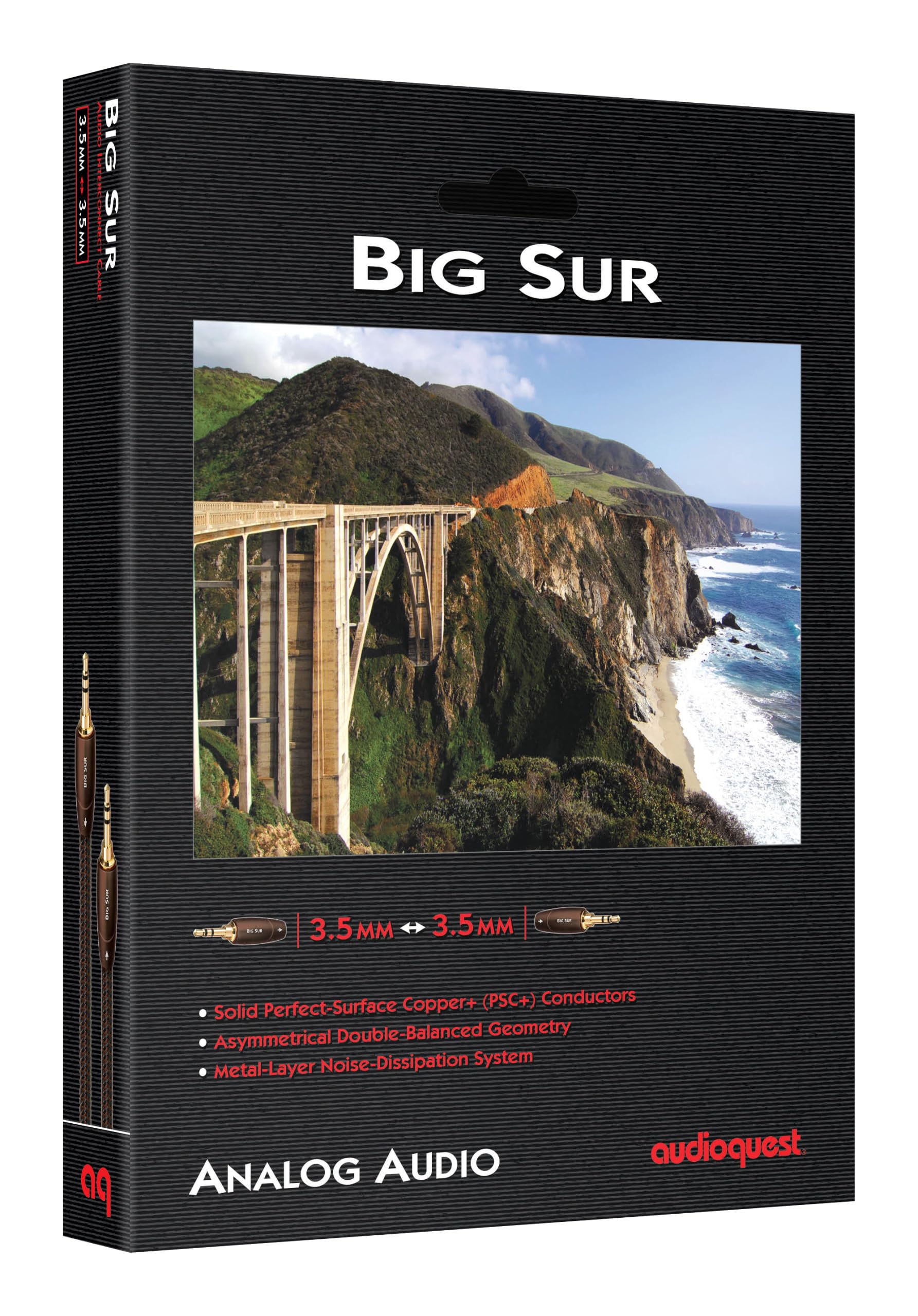 AudioQuest 0,6 m Big Sur 3,5 mm cavo audio 0,6 m 3,5 mm nero – Cavi audio (3,5 mm, 3,5 mm, rame, 0,6 m, nero)