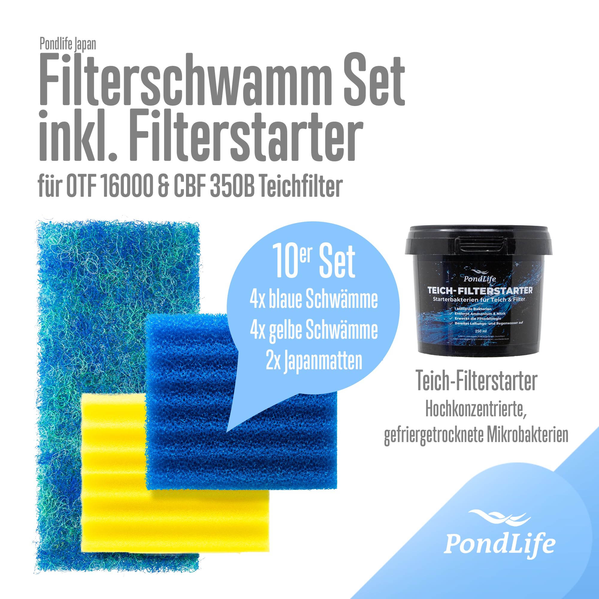 Pondlife CBF Set für Teichfilter passend für OTF 16000 & 350B Filter