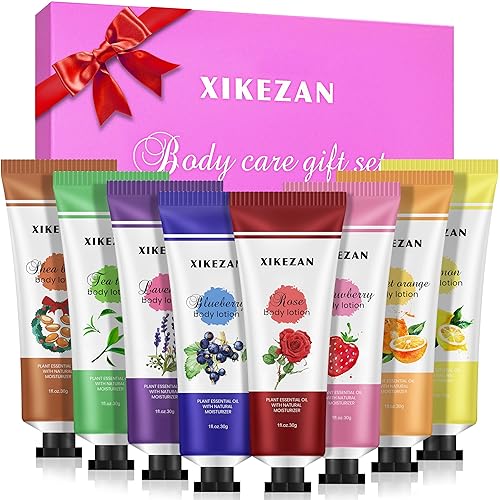 Mantequilla de loción corporal con 8 paquetes de regalo de crema corporal para mujer productos naturales para el cuidado de la piel relleno único de