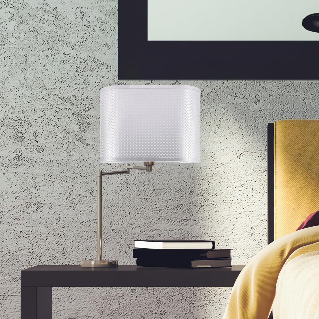 Pantalla de lámpara de hotel para lámparas de mesa y pie - Pantalla de luz de tela para el hogar y el hotel - Pantalla delicada 6