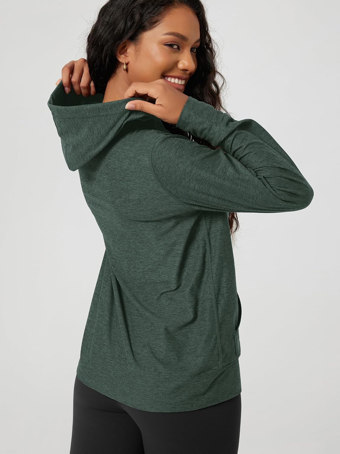 ODODOS Women's Full-Zip Hoodie - odSTRATUM Tech Ultra Soft Outfit UPF 50+ Performance Hooded Jacket with Pockets - Image 4