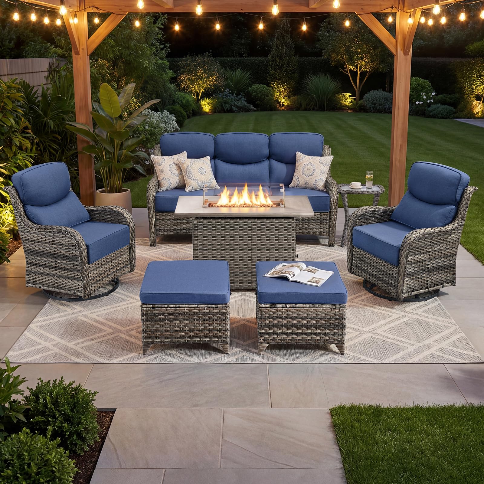 Bellefurn 7pcs Fire Pit Set