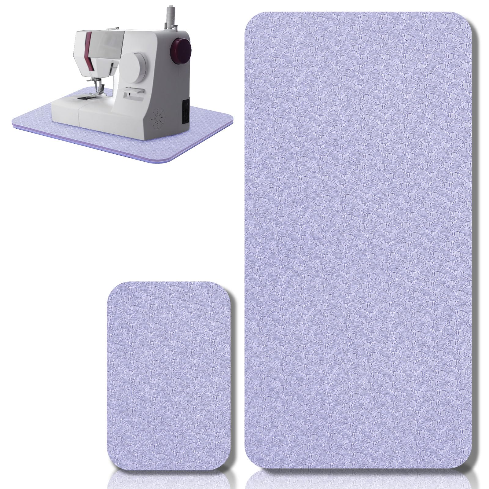 Sewing Machine Mat Pedal, 17'' X 36'' and 9'' X 14'', Lavender Purple