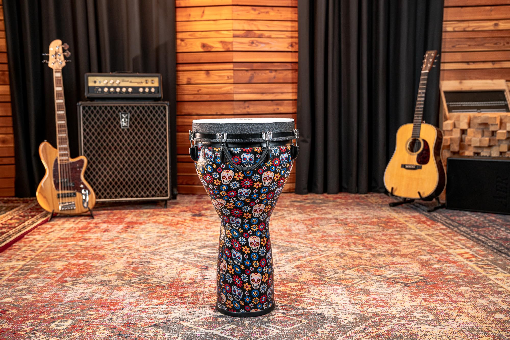 Meinl Percussion 14" Jumbo Djembe, Day Of The Dead