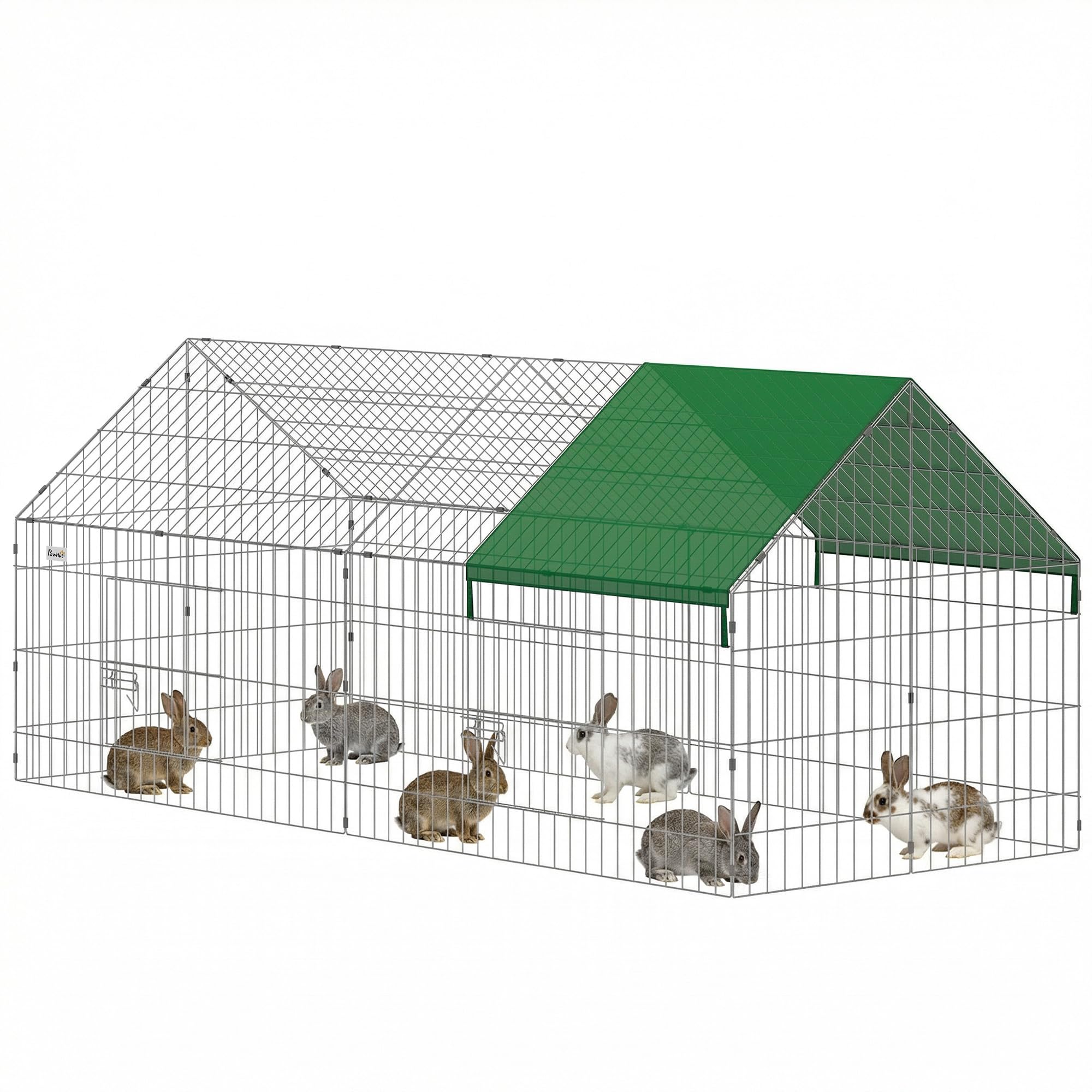 PawHut Parc Enclos Cage Lapin Extérieur