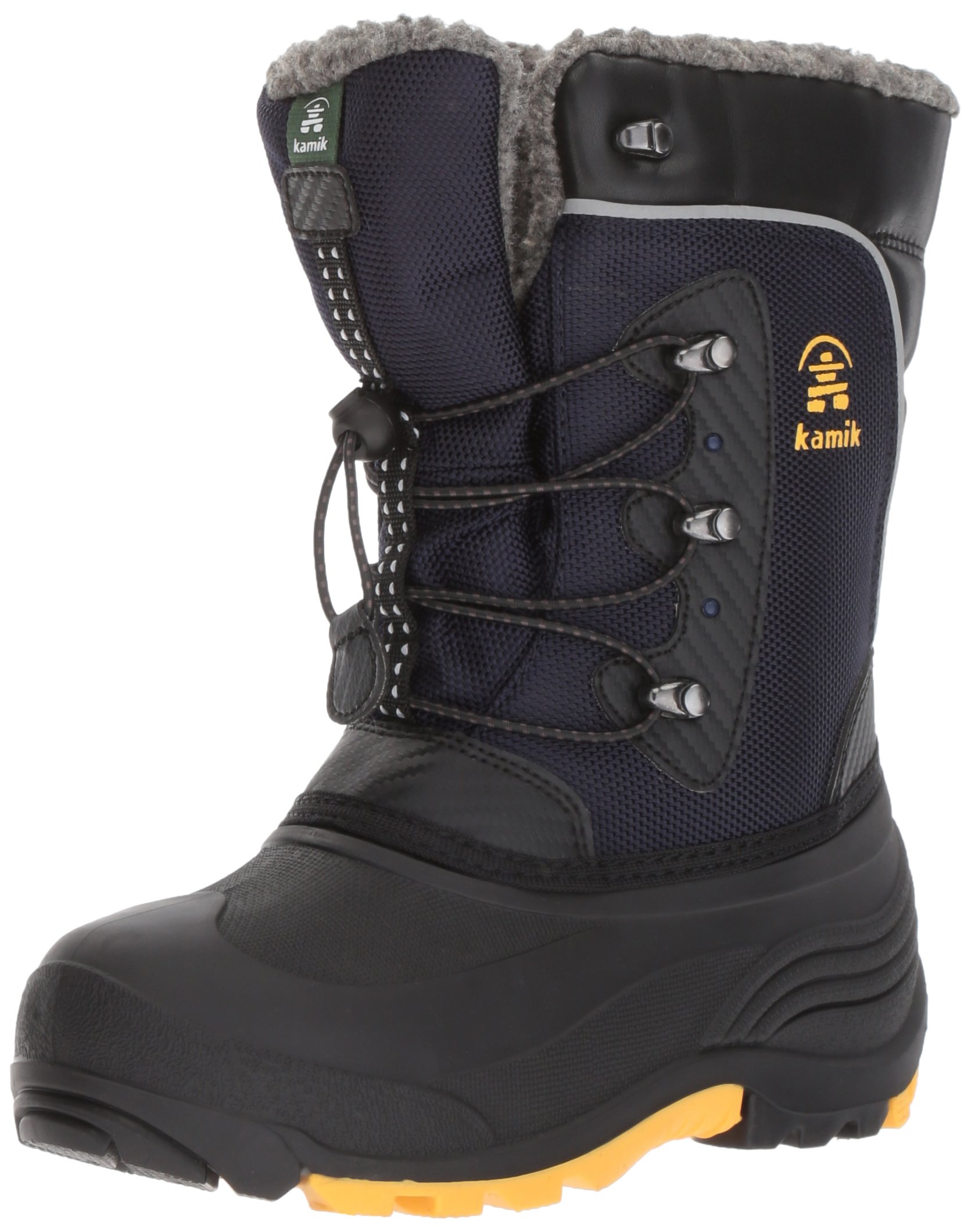 Kamik Boy's Luke Boot, Navy/Yellow, 10 Medium US Toddler