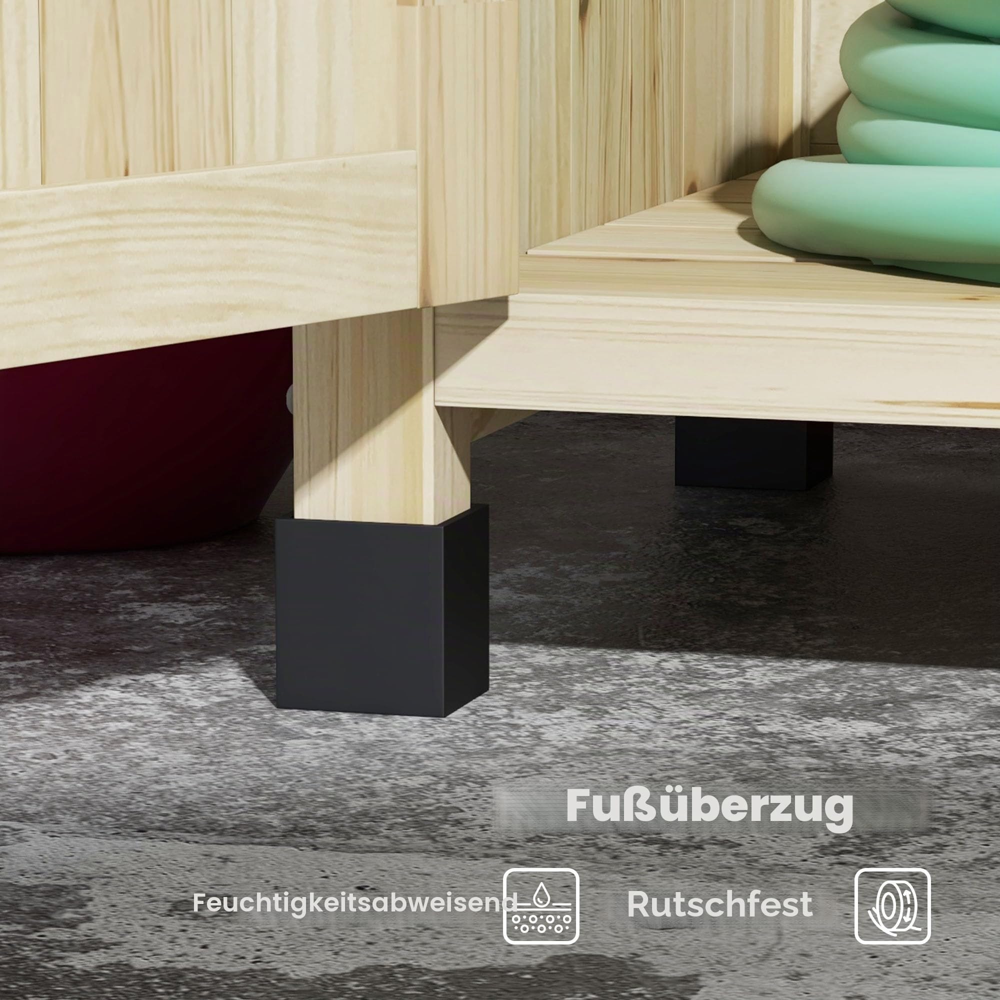 Outsunny Pflanztisch, Outdoor Holz-Pflanztisch mit 2 Regalen, Natur