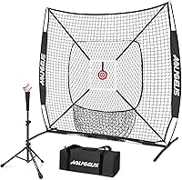 Vista 12 de Red de práctica de béisbol y sóftbol de 6'x6', red de lanzamiento, red de bateo, con zona de strike adicional, objetivo y marco de arco