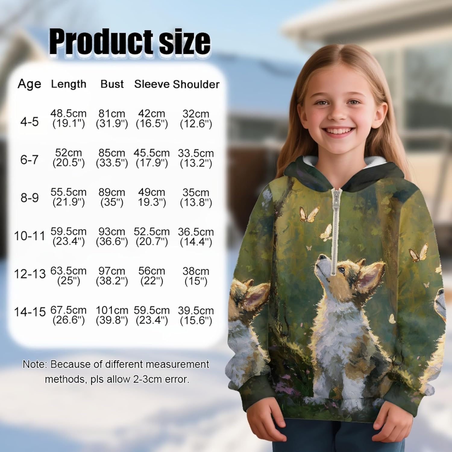 Hawapod Half Zip Up Hoodie For Girls Cute Print Fashion Oversized Long Sleeves Fall Winter Casual Warm Hooded Sweatshirt