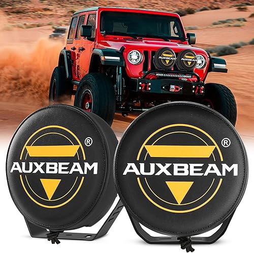 Miniatura 10 de Auxbeam Serie 360-Ultra - Luces LED redondas para todo terreno, 6 pulgadas, 132 W, DRL ámbar y señal de giro, barra de luz puntual de 14800 lm,