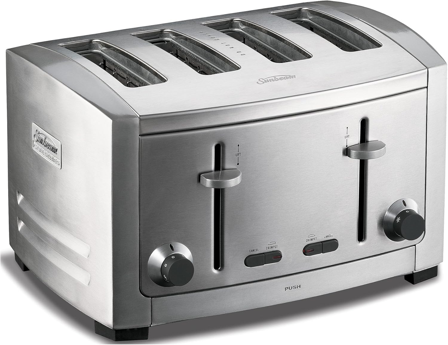 Sunbeam TA9400 Cafe Series 4 Slice Toaster, Stainless Steel Toasters