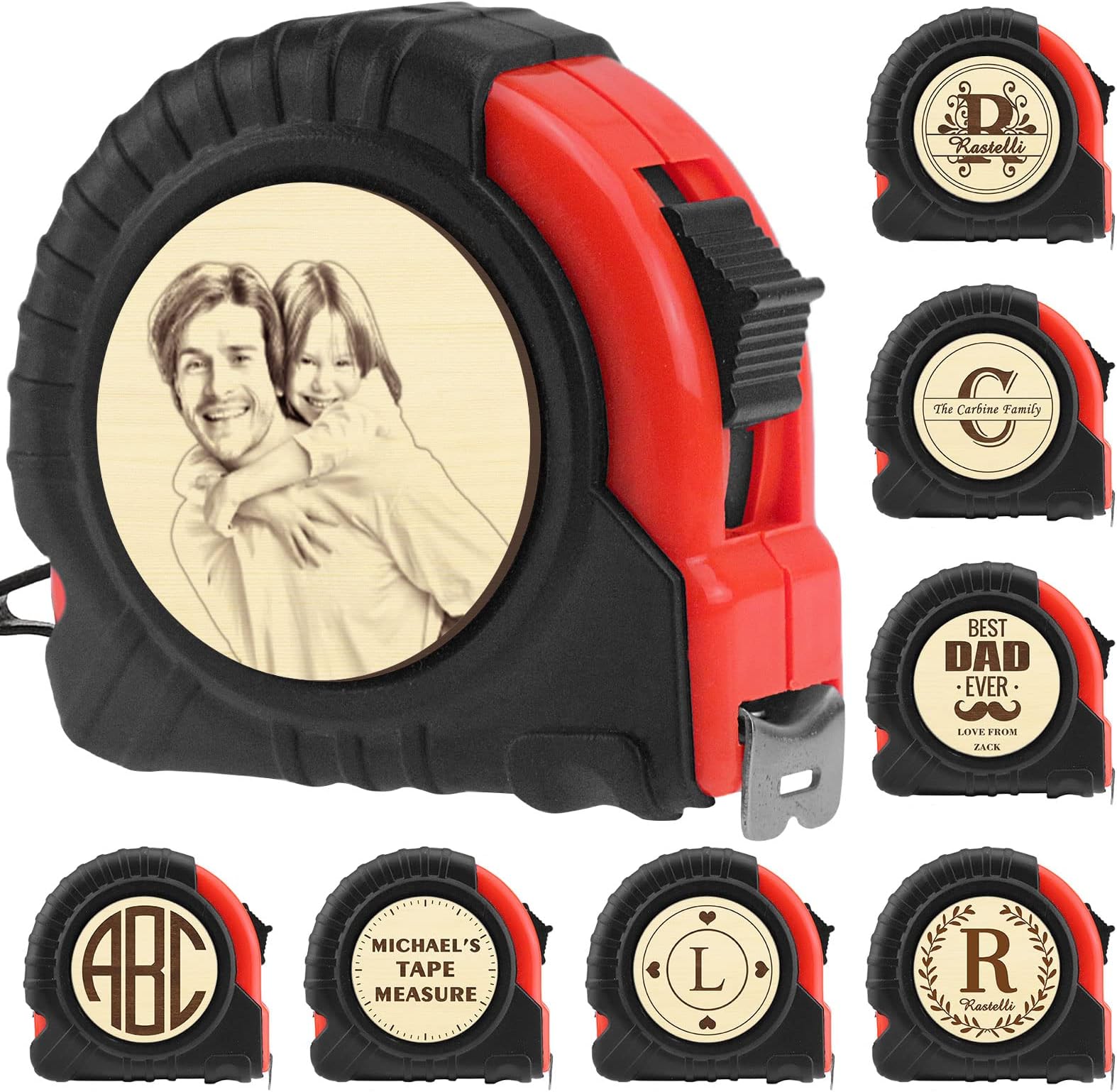 Personalized Tape Measure for Fathers Day Custom Engraved Measuring Tape Dad Grandpa Men Gift Customized 10 Ft Retractable Tape Measure Tool